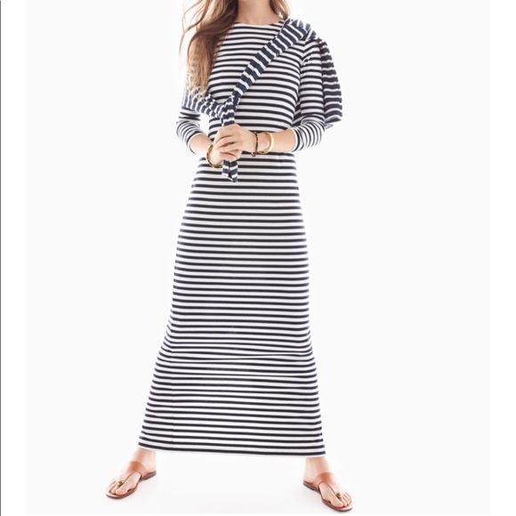 J. Crew Collection Long Striped Dress - worn once for a few hours. - Picture 1 of 7